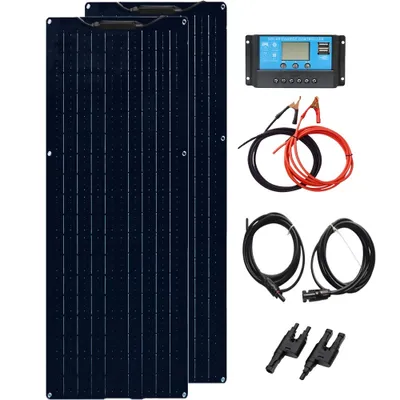Obrázek produktu pro Sada solárních panelů, výkon 50W - 100W, monokrystalický křemík, flexibilní provedení, 12V 100 solární sada B