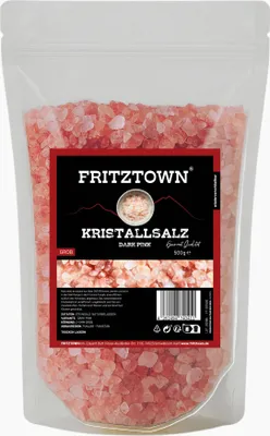 Produktbild von FRITZTOWN® Kristallsalz bekannt als Salz Dark Pink 2-5mm grob 500g
