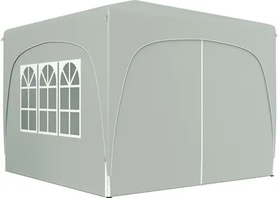 Immagine prodotto di Gazebo 3x3m, gazebo pieghevole pieghevole idrorepellente, stabile, resistente all'inverno, protezione UV 50+, tenda per feste pieghevole, tenda da giardino con 4 pannelli laterali, gazebo da giardino tascabile per campeggio, giardino, grigio chiaro