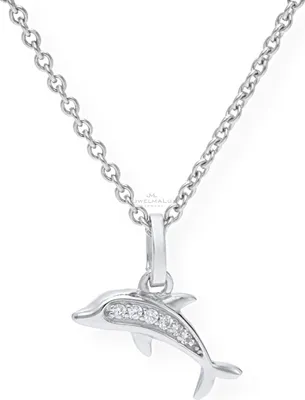 Produktbild von Kinder Delfin Anhänger Silber 925 Zirkonia JL10-02-0655 JuwelmaLux