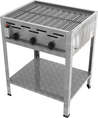Produktbild von Gastrobräter 3-flammig mit Piezozündung