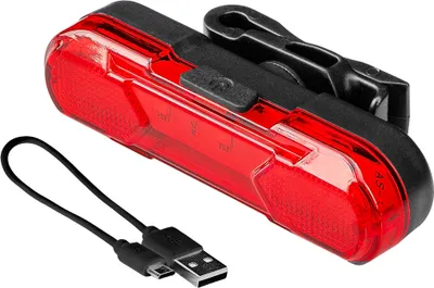 Produktbild von NEO TOOLS Fahrradrückleuchte, 3W, 30 Lumen Lichtstrom, Fahrradrücklicht zum Anstecken, Li-Ion 3,7 V Akku 210 mAh, Micro-USB, 360 Verstellbereich