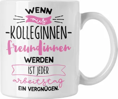 Produktbild von Trendation - Kollegin Tasse Geschenk Freundinnen Arbeitskollegin Geschenkidee Abschied Beste Kollegin der Welt (Weiß)