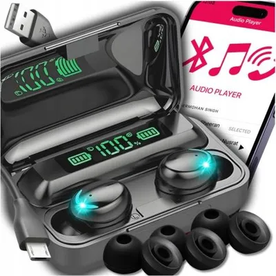 Produktbild von Kabellose Kopfhörer Mit Bluetooth 5.1, Powerbank Und Led-Anzeige