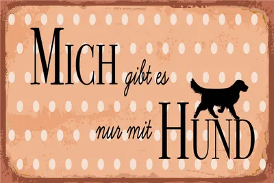 Produktbild von vianmo Blechschild 20x30 cm Mich gibt es nur mit Hund