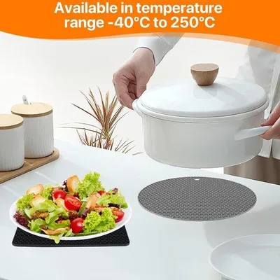 Produktbild von Famanu Silikonuntersetzer hitzebeständig bis 240 °C - Set mit 8 Stück