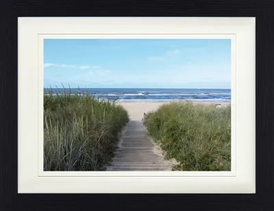 Produktbild von Strände Gerahmtes Bild Mit Edlem Passepartout | Wand-Bilder | Im Bilderrahmen - Weg Zum Meer (30 x 40 cm)