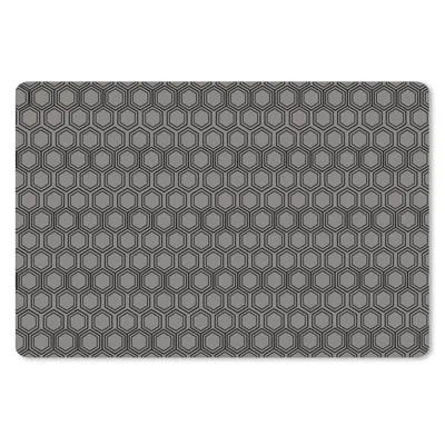 Produktbild von MuchoWow® Schreibtischunterlage Muster - Grau - Schwarz 60x40 cm - XXL Mauspad - Großes Mauspad