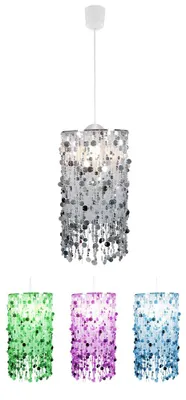 Produktbild von RGB LED Hängeleuchte, silber, App-/Sprachsteuerung