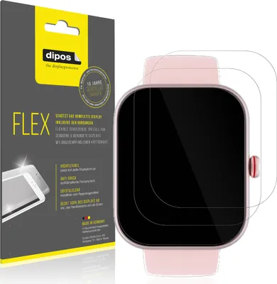 Produktbild von 2x Schutzfolie für Toobur 1.91 Zoll Smartwatch Folie, 100% Displayabdeckung, dipos Flex