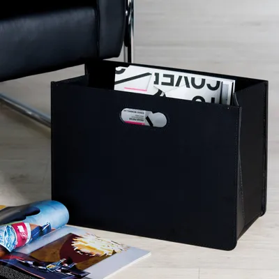 Produktbild von Casablanca Zeitungskorb,schwarz,H30/B40/T19cm  Höhe: 30 cm  Breite: 40 cm  Tiefe: 19 cm 15703