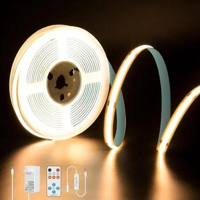 Immagine prodotto di Strisce LED dimmerabili 5M a luce bianca calda, 24 V, 2700 K, con timer e telecomando