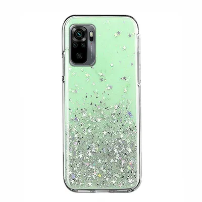 Produktbild von Wozinsky Star Glitter Silikonhülle für Xiaomi Mi 10T Lite - Grün KP9979
