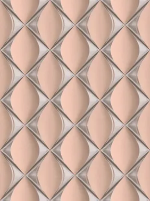 Produktbild von Design Tapete 3D mit Metallic Rauten Muster – Rosa, Metallic