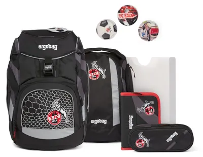 Produktbild von ergobag Schulranzen Eco Hero-Edition Pack Schoolbag Set 6-teilig Domstürmbär schwarz