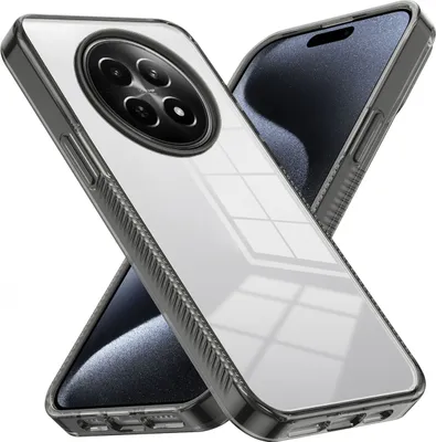 Produktbild von Hülle für Realme 12 Rutschfest Kristallklare Stoßfeste TPU Bumper Handyhülle Schwarz