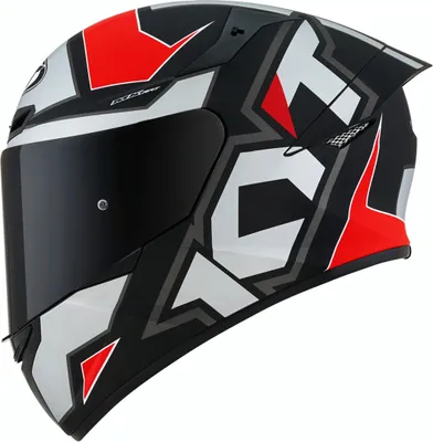 Produktbild von KYT TT Course Electron Helm Farbe: Schwarz Matt/Rot, Grösse: XL