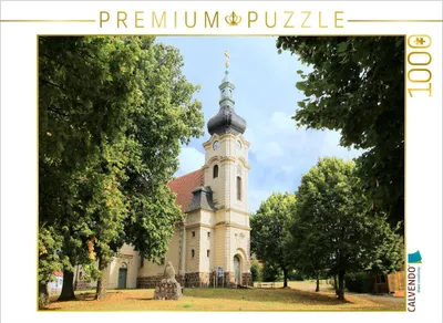 Produktbild von CALVENDO Puzzle Dorfkirche Meseberg, Brandenburg | 1000 Teile Lege-Größe 64 × 48 cm Foto-Puzzle für glückliche Stunden