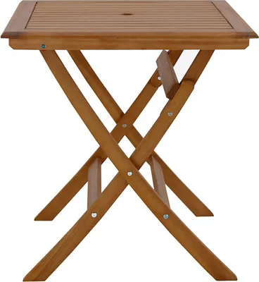 Produktbild von Miliboo - Quadratischer Gartenklapptisch aus Massivholz B70 cm FUEGO