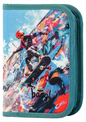 Produktbild von Baagl Federmäppchen Federmappe Schrein Jungen Federtasche - Skatepark