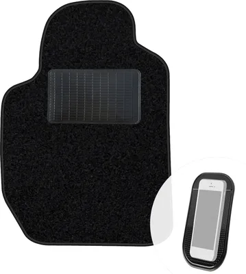 Produktbild von moto-MOLTICO Fahrer Fußmatte Auto Velours Fahrerseite Autoteppiche Schwarz Fahrermatte 1-teilig passend für Toyota Camry 1990-2001