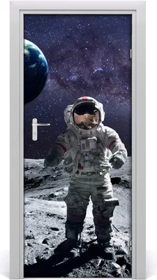 Produktbild von Tulup Türaufkleber 85x205 cm Dekorative Aufkleber Selbstklebend Wasserdichte Tapete Abnehmbar Schlafzimmer Wohnzimmer Wohnkultur - Astronaut Klebe