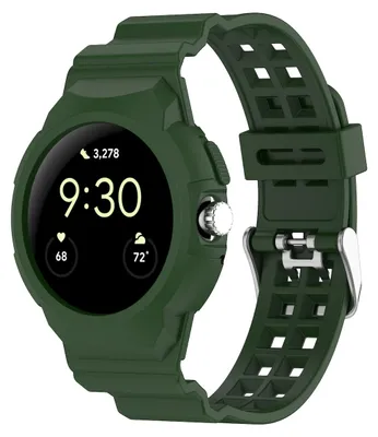 Produktbild von Für Google Pixel Watch 3 41mm / 2 / 1 Silikon Uhrenarmband mit integriertem Gehäuse Smart Watch