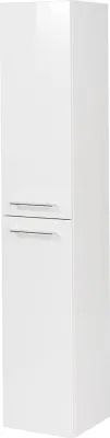 Produktbild von FACKELMANN Hochschrank B.PERFEKT / Badschrank mit Soft-Close-System / Maße (B x H x T): ca. 30 x 159 x 32 cm / hochwertiger Hochschrank für das Bad / Korpus: Weiß / Front: Weiß / Breite: 30 cm
