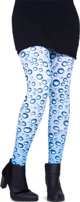 Immagine prodotto di cosey - Leggings colorate con stampe (taglia unica) - Motivo: gocce d'acqua