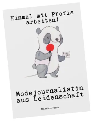 Produktbild von Mr. & Mrs. Panda Postkarte Modejournalistin Leidenschaft - Weiß - Geschenk, Ausbildung, Postkarten, Witzig, Studium, bildkarte, Spruch, Ansichtskarte, Grußkarte, Lustig