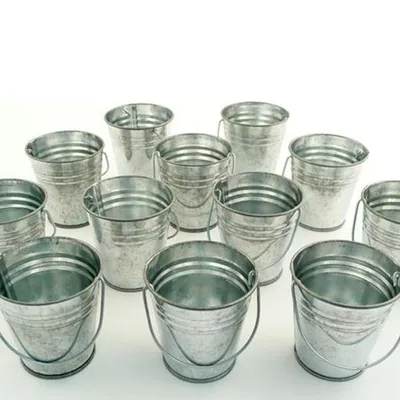 Produktbild von 12 Mini-Eimer Zink 6 cm