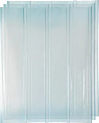 Image de Plaques ondulées Aopunly,Plaques FRP pour éclairage naturel,Plaques ondulées transparentes,Plaques profilées ondulées trapézoïdales,Plaques de toiture résistantes au gel/isolantes,Plaques de serre de 2mm d'épaisseur,Possibilité de découpe à la longueur (0.9x1.2m,3 Pcs)