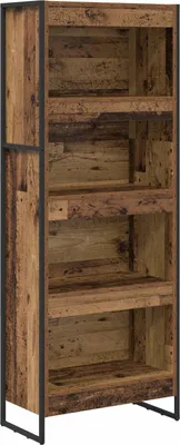 Image de Étagère vidaXL en bois recyclé 60 x 30 x 155 cm, aggloméré