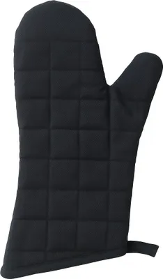 Produktbild von Heimtexland ® Grillhandschuh XL Ofenhandschuh Langarm Topflappen Grill Handschuh Gesteppt Schwarz Geschenk 100% BW 18 x 38 CREATE individualisierbar Typ619