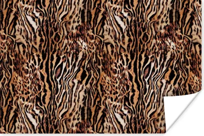 Produktbild von MuchoWow® Poster Tiger - Tiermuster - Design 120x80 cm - Bilder