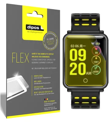 Produktbild von 3x TagoBee TB06 Smartwatch Schutzfolie Folie, 100% Displayabdeckung, dipos Flex