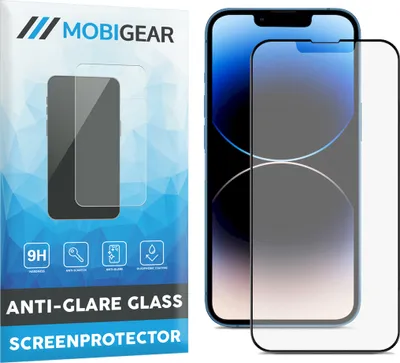 Produktbild von Mobigear Premium iPhone 13 Pro Max Panzerglas Gehärtetes Glas Displayschutz Anti-Glare - Hüllenfreundlich - Schwarz