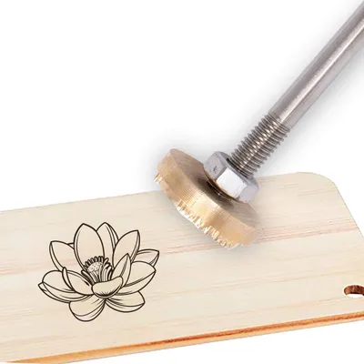 Lotusmuster-Stempel, 30 mm, mit langem Griff, 1 Stück