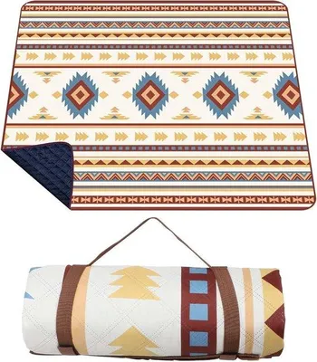 Productafbeelding van Waterdichte picknickdeken - 200 x 200 cm - ideaal voor barbecues, outdooractiviteiten, kamperen, picknicks, het strand en parken - geel