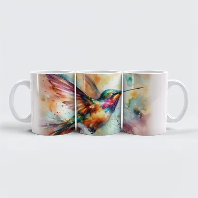 Image de Tasse Raxxa Premium « Colibri irisé en plein vol »