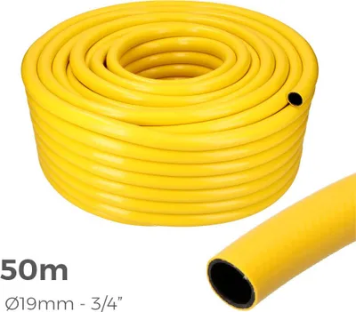 Immagine prodotto di Tubo da giardino giallo ø diametro interno 19 mm ø diametro esterno 23 mm (3/4) Rotolo da 50 m