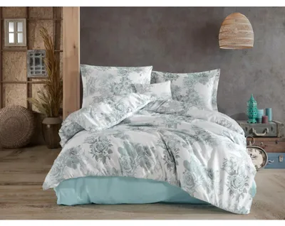 Imagen del producto de Juego de sábanas de satén, 140x200 cm, funda de almohada 70x90 cm, color verde menta (Rosalina)