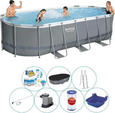 Zdjęcie produktu dla Basen Combi Deal - Bestway Power Steel Oval 548x274x122 cm