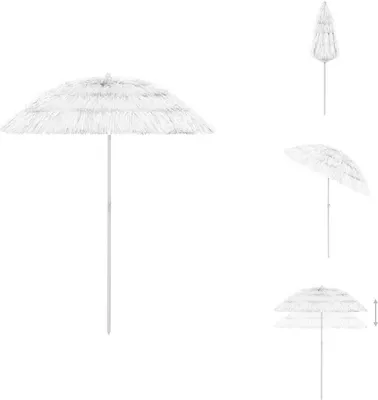 Immagine prodotto di vidaXL Ombrellone Hawaii bianco 180 cm - Ombrelloni e tende da sole