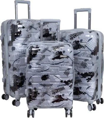 Produktbild von Hartschale Kofferset 3 teilig mit Motiv Pescara silber