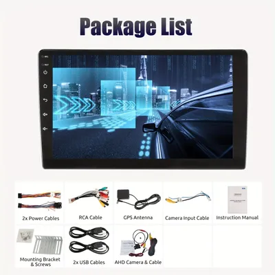 Imagen del producto de Radio de 2 DIN - Radio doble DIN - Reproductor multimedia - Estéreo para coche - Sistema de navegación
