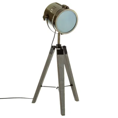 Image de LAMPE DE TABLE Ebor 68cm STYLE VINTAGE fer bois