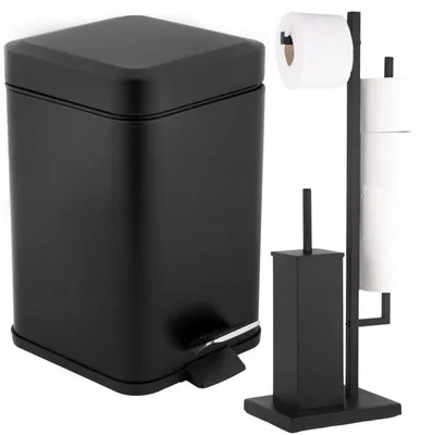 Produktbild von Yoka Home Elegantes Schwarz Matt Badezimmer-Set