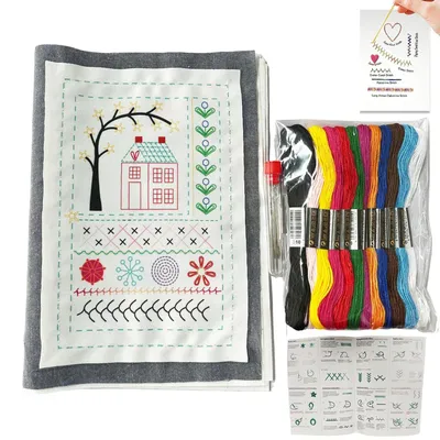 Stick- und Nähbuch-Set mit Nadel und Faden, DIY-Anleitung