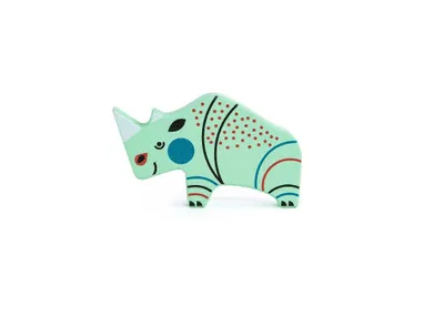 Produktbild von Bajo Lernspielzeug Figur - Nashorn bedrohte Tiere